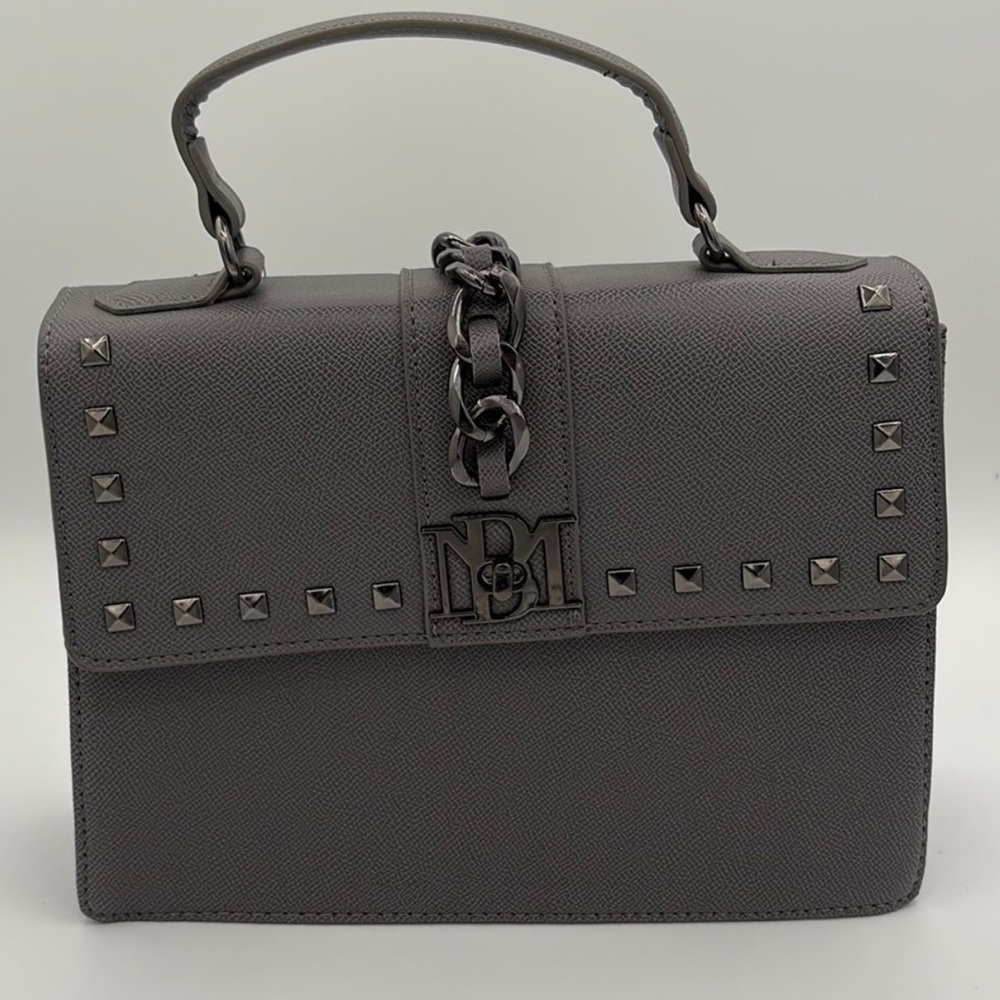Badgley Mischka Charcoal Studded Crossbody Bag